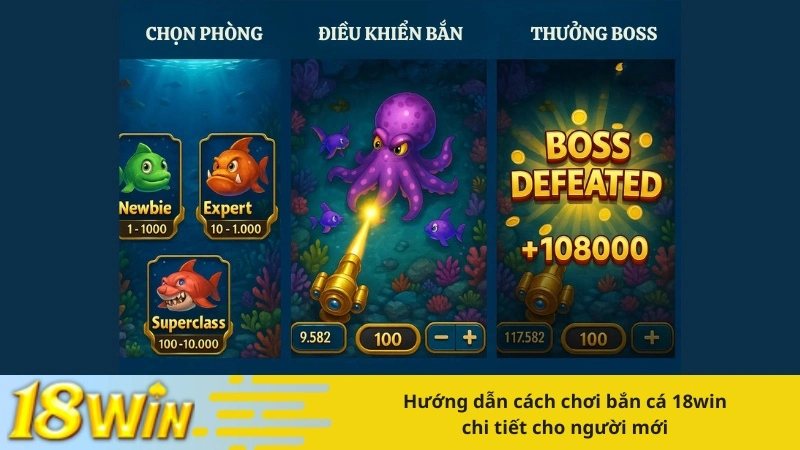 Hướng dẫn cách chơi bắn cá 18win chi tiết cho người mới