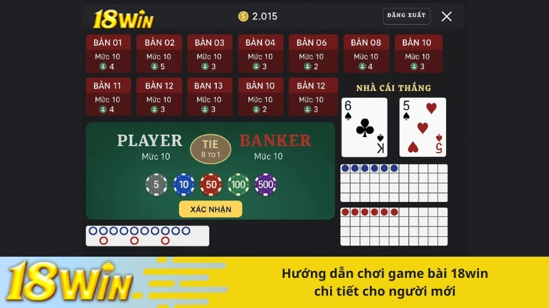 Hướng dẫn chơi game bài 18win chi tiết cho người mới