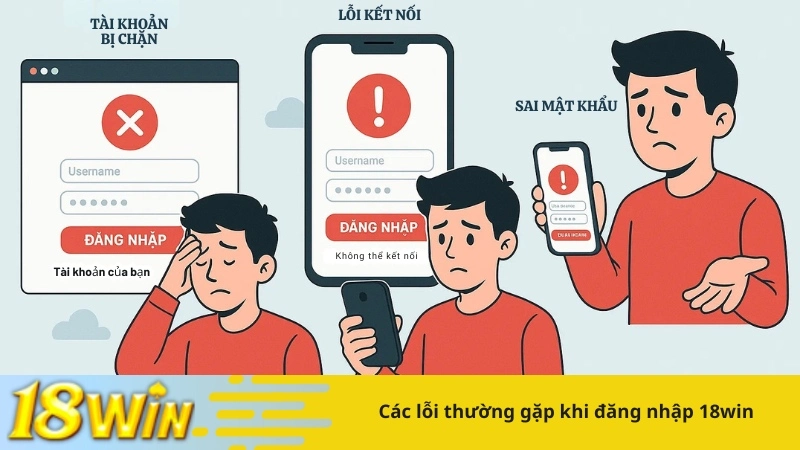 Các lỗi thường gặp khi đăng nhập 18win