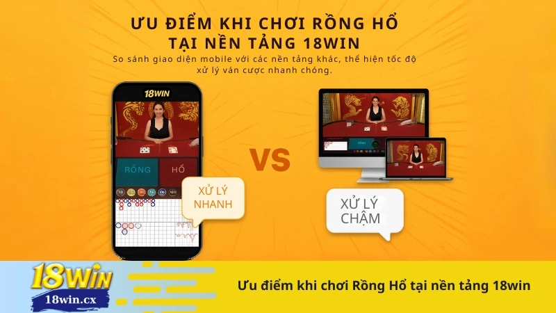 Ưu điểm khi chơi Rồng Hổ tại nền tảng 18win